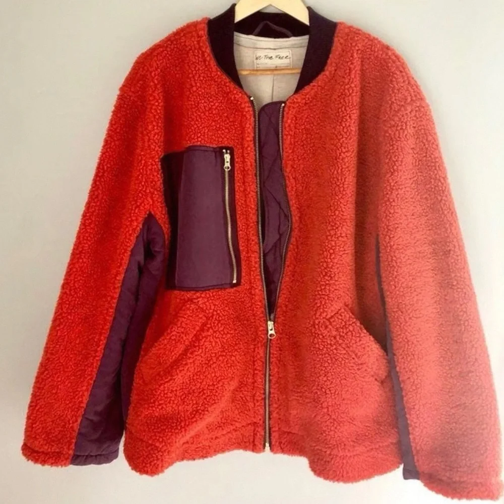 Free people We The Free Rivington Sherpa Jacket Desert Combo - Picture 3 of 5